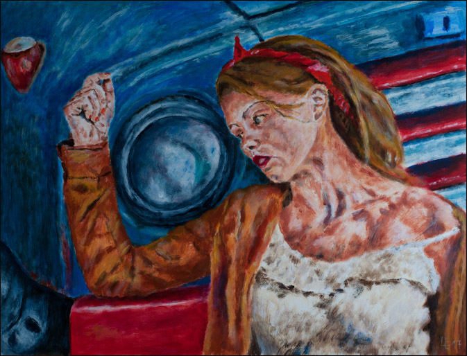 Das alte blaue Auto
