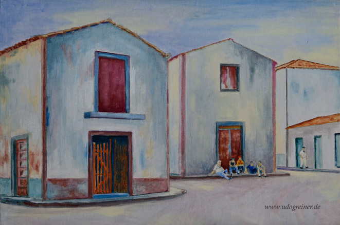 Azoren III Weiße Häuser